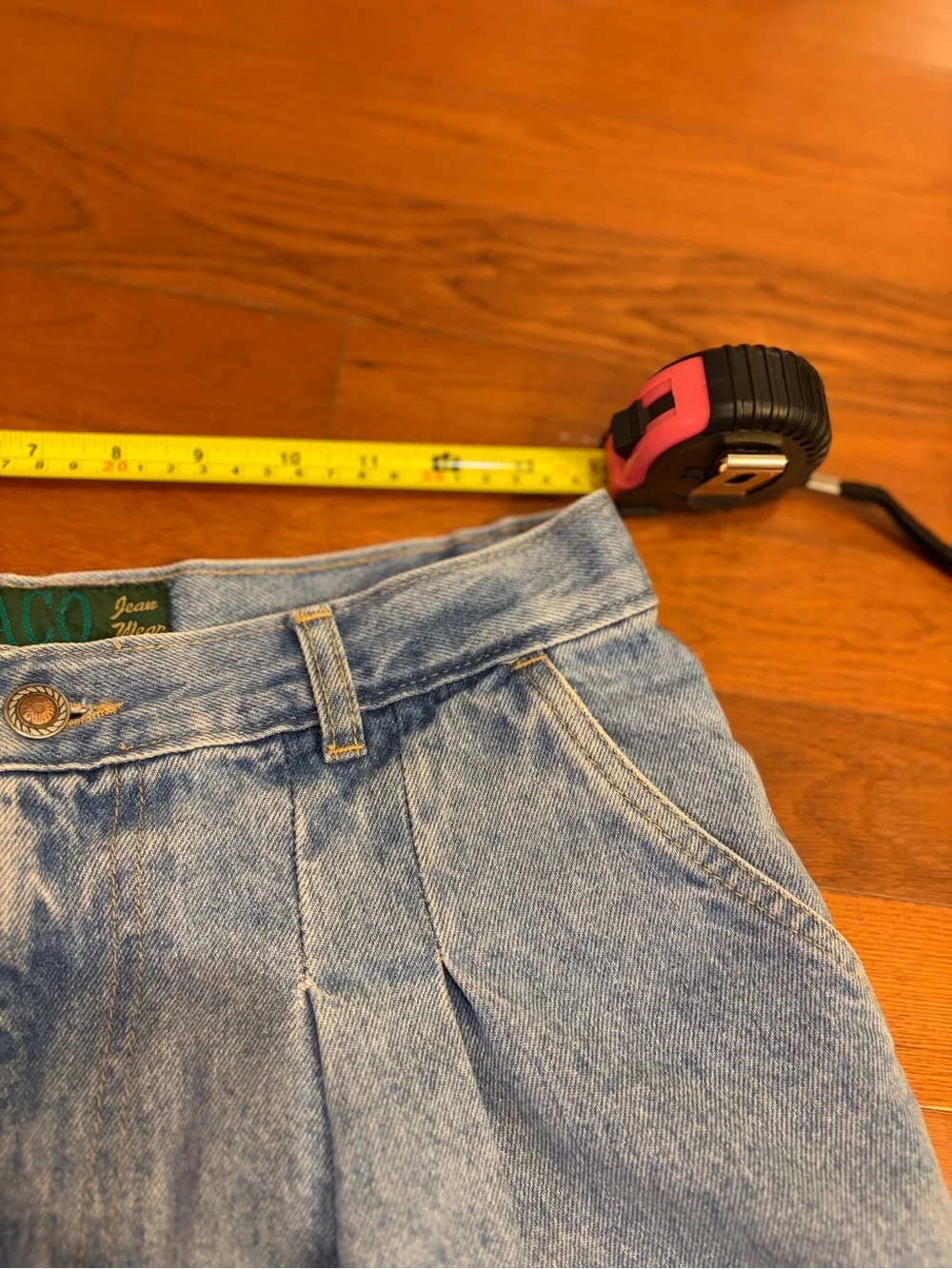 Authentic Waco | Vintage Denim Pleated Mom Shorts